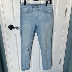 Express Light Blue Cropped Jeans